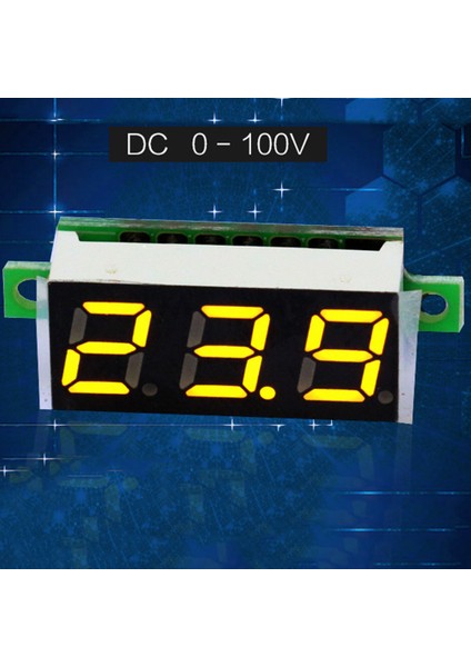 Dc 0V-100V 0.28 Inç Dijital Voltmetre Voltmetre Volt Araba Mavi (Yurt Dışından)