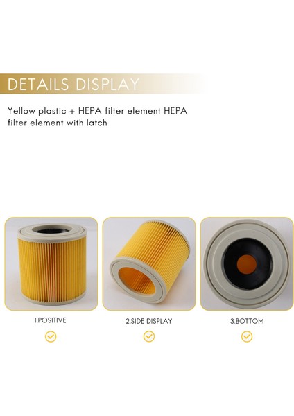 Karcher Temizleyiciler Filtre WD2250 Için Yedek Hava Toz Filtreleri Torbaları (Yurt Dışından)