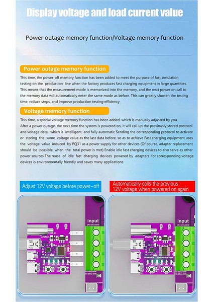 Type-C Pd3.1 Hızlı Şarj 4 Kablolu Test Kartı Voltaj Ölçer (Yurt Dışından)