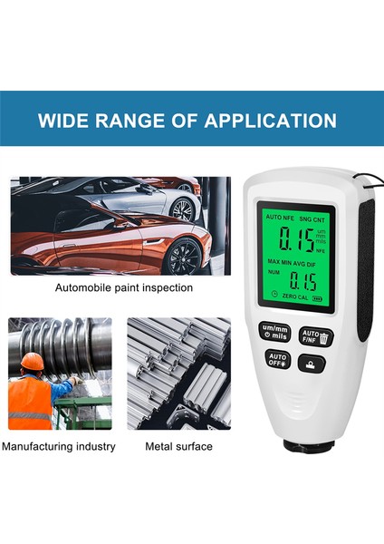 HW300MINI Kalınlık Ölçer Test Cihazı Otomatik Araba Boyası Ölçümü-Beyaz (Yurt Dışından) fırsatları