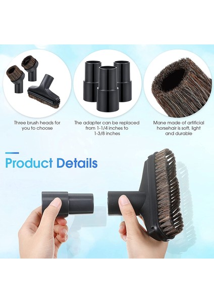 6 Adet 25MM ve 36MM Vakum Fırçası Yuvarlak Fırça (Yurt Dışından) modelleri