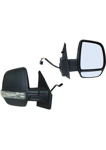 1029177 Dış Dikiz Aynası Sağ Doblo 11 Elektrikli Ortadan Sinyalli Siyah Kapaklı Çift Cam Konveks 8 Fıs VM-669EHR 735497871
