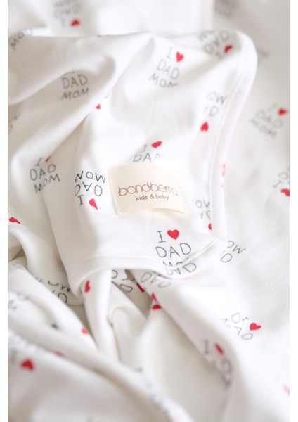 Çift Taraflı Interlok Bebek Battaniyesi %100 Pamuk 100 x 85 cm ( Kırmızı Kalp ) fiyatları