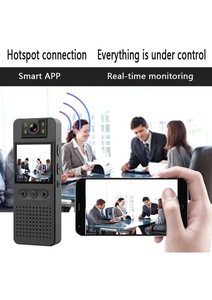 Vücut Kamerası Akıllı Wi-Fi Hareket Sensörlü 1080P (2MP) 1400MAH