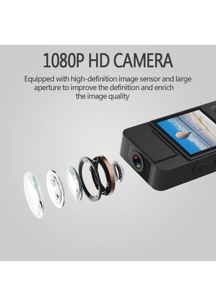 Vücut Kamerası Akıllı Wi-Fi Hareket Sensörlü 1080P (2MP) 1400MAH