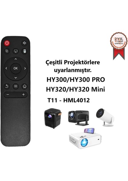 HY300,HY320,T11,HML4012 Uyumlu Projeksiyon Kumandası