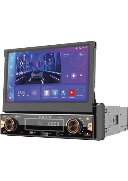 X-9400A-7''HD ANDROİD2GB-32GB-BT5.4-FM-SB-MP3-MP5-HIZLI ŞARZ-4X60W-İNDASH Teyp