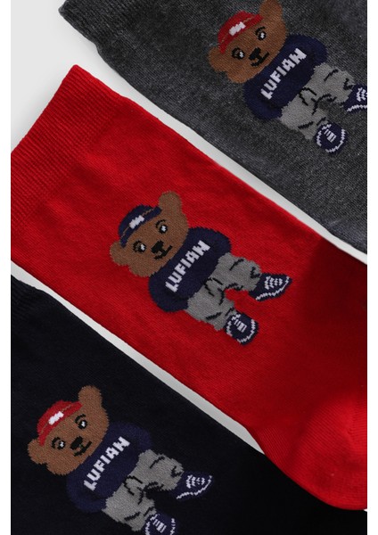 Bear 3'lü Set Kadın Çorap Standart