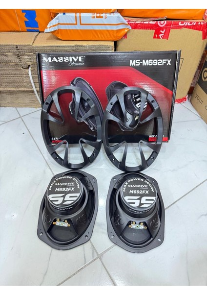 MS-M692FX Deprem Serisi Oval 6x9 Oto Midrange Hoparlör Çifti 600W-240W Rms Kapaklı modelleri
