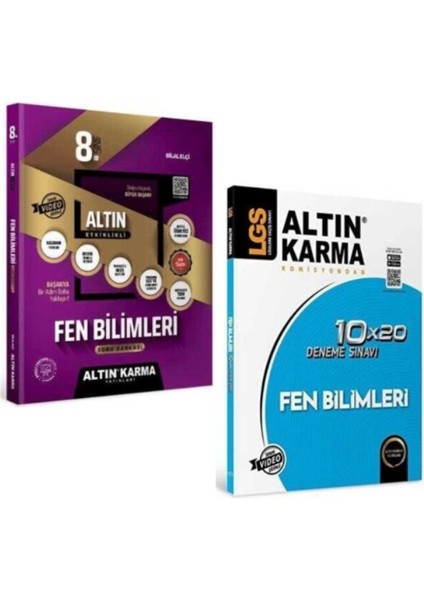 8.sınıf Fen Bilimleri Etkinlikli Soru Bankası+Fen Bilimleri 10X20 Deneme Sınavı