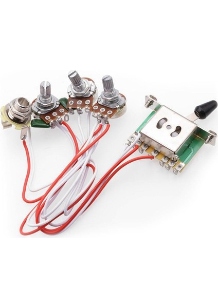 Strat Gitar Için 2x Pot Kablolu 1 Cilt 2 Ton Kontrolü 5 Yollu Anahtar 3-500K Pot (Yurt Dışından) fiyatları