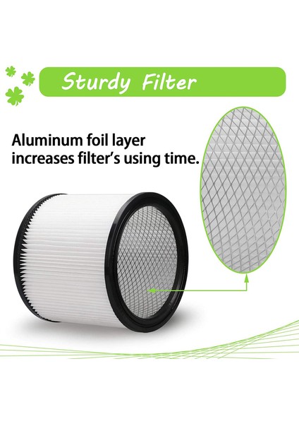 5 Galonluk Islak/kuru Elektrikli Süpürgeler Için, 1 Filtre + 2 Köpük (Yurt Dışından)
