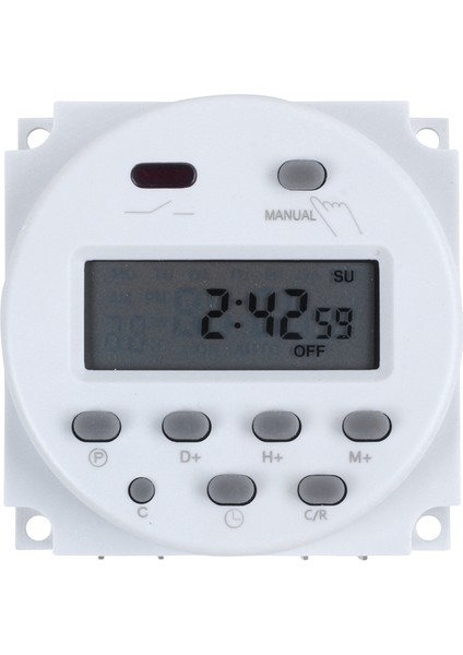DC12V Dijital LCD Güç Programlanabilir Zamanlayıcı Zaman Anahtarı Rölesi 16A Amper (Yurt Dışından)