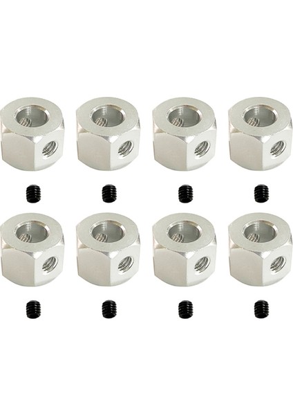 8 Adet 5mm Ila 12MM Birleştirici Tekerlek Göbeği Hex Adaptörü Rc Araba Için, Gümüş (Yurt Dışından)