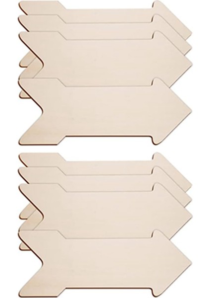 8pcs Ahşap Şekil Kesikler Bitmemiş Ahşap Burcu Boş (Yurt Dışından)