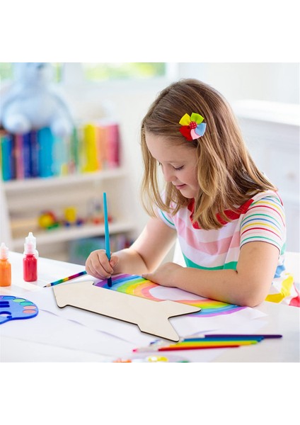 8pcs Ahşap Şekil Kesikler Bitmemiş Ahşap Burcu Boş (Yurt Dışından)