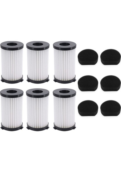 D600 D601 Elektrikli Süpürge Aksesuarları Için Yedek Parça Filtresi 6 Hepa Filtre + 6 Sünger Filtre (Yurt Dışından)