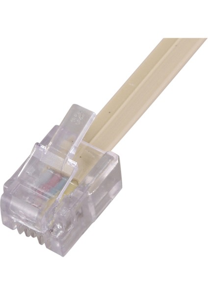 4x RJ11 6P4C 2 Yollu Çıkışlı Telefon Jakı Hattı Ayırıcı Adaptör Bej (Yurt Dışından)