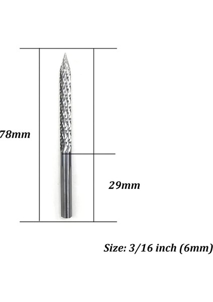 3/16IN 4.5mm Yüksek Karbür Çelik Çapak Uçları (Yurt Dışından)