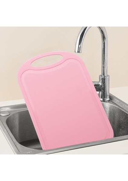 Plastik Doğrama Bloğu Et Sebze Kesme Tahtası Kaymaz Anti Taşma Asma Delikli Doğrama Tahtası Pembe (Yurt Dışından) indirimleri
