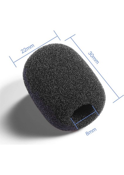 400 Parça Mini Köpük Mikrofon Ön Cam Mikrofon Kapağı Küçük Yaka ve Kulaklık Mikrofonları Için Köpük Koruması (Yurt Dışından)