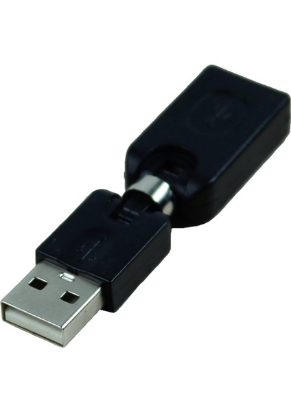 2x Siyah USB 2.0 Erkek - USB Dişi 360 Derece Dönüş Açısı Uzatma Adaptörü (Yurt Dışından)