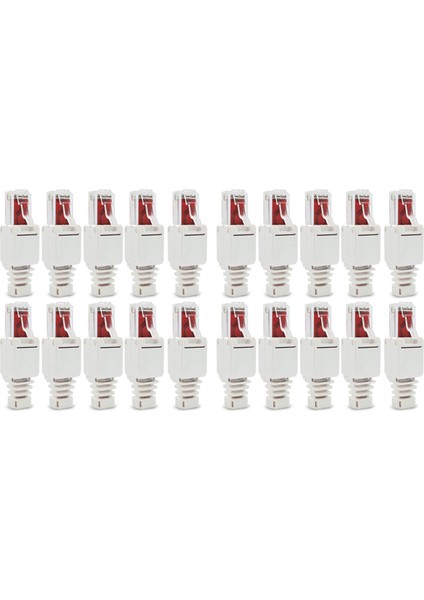 10 x Ağ Konnektörleri Aletsiz RJ45 Cat6 Lan Utp Kablo Fişi (Yurt Dışından)