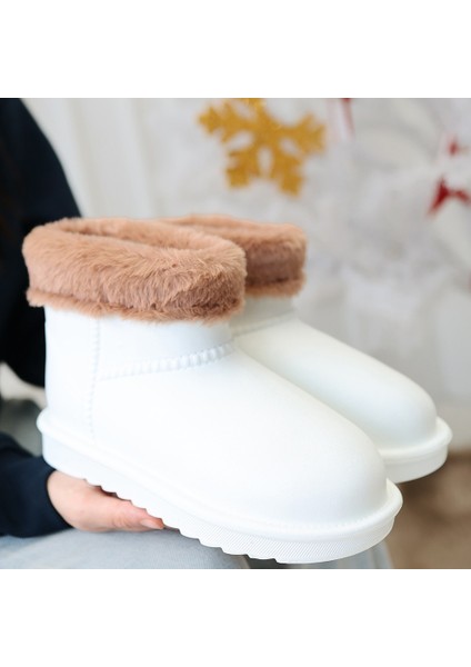 Mordi Beyaz Oval Burunlu Su Geçirmez İçi Kürklü Bot fırsatları