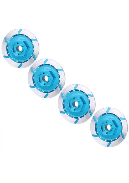 4 Adet Fren Diski Metal 12MM Rc 1/10 Araba Sinek Balık Kamyonu Mavi (Yurt Dışından)