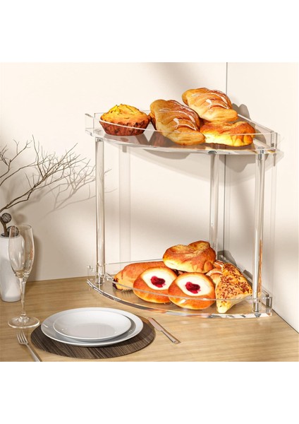 2 Katlı Akrilik Banyo Tezgahı Düzenleyici, Tezgah Üstü, Vanity Ays (Yurt Dışından) fırsatları