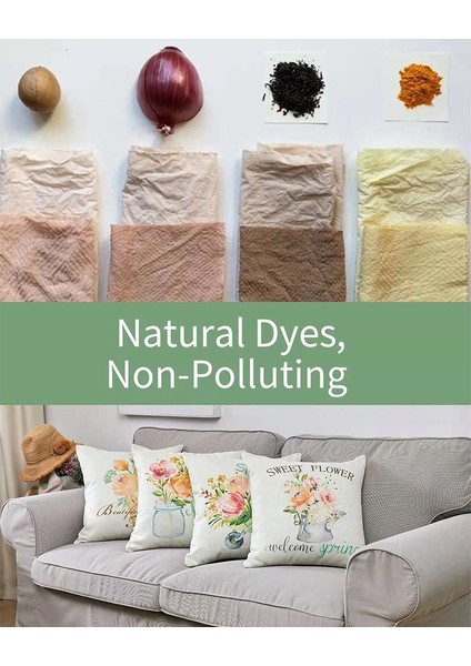 Yaylı Yastık Kılıfı 18X18 Inç Kanepe Için 4'lü Atma Yastık Seti (Yurt Dışından) indirimleri