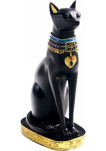 Reçine Mısır Kedi Bastet Heykelcik Anime Mısır Tanrıçası (Orta) (Yurt Dışından)