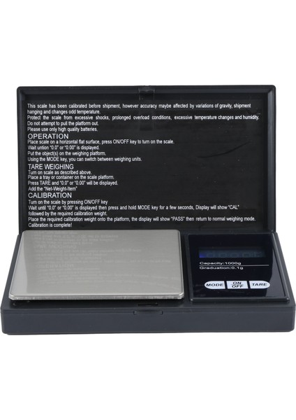 Dijital Cep Terazisi 1000G x 0.1g, Mutfak Terazisi, Takı Terazileri Mini Elektronik Terazi Cep Ölçeği (Yurt Dışından)