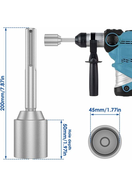 Topraklama Çubuğu Sürücüsü 65MM Ağır Hizmet Tipi Çelik Matkap Ucu Sürücüsü (Yurt Dışından)