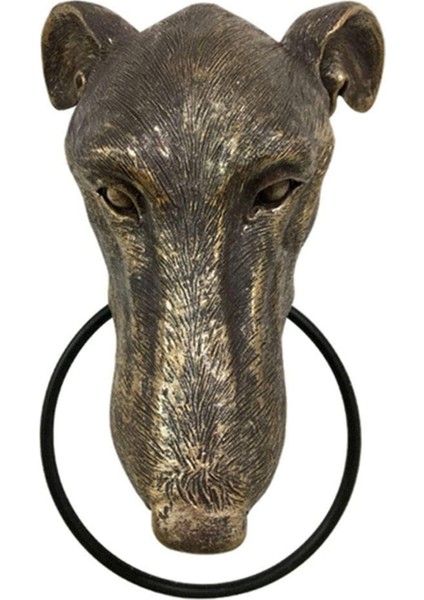 Köpek Kafası Kapı Tokmağı Retro Ön Kapı Dekorasyonu Için Tokmaklar D (Yurt Dışından)