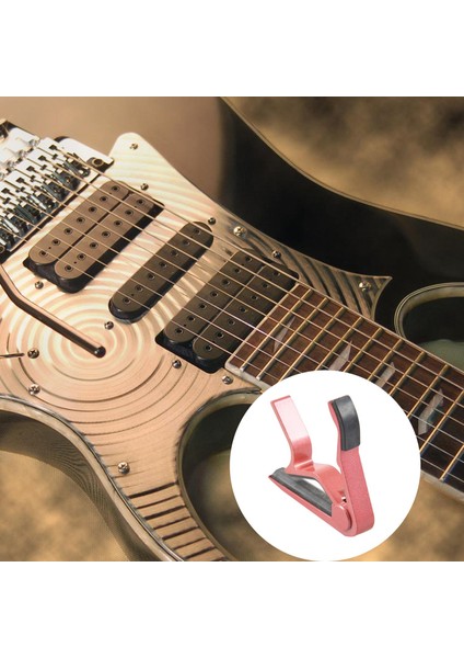 Akustik Elektro Klasik Gitar Için Kelepçe Anahtar Tetik Capo (Pembe) (Yurt Dışından)