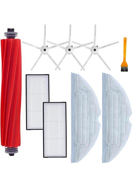 Mop Rag Hepa Filtreli Yan Fırçalı Süpürge Için (Yurt Dışından)