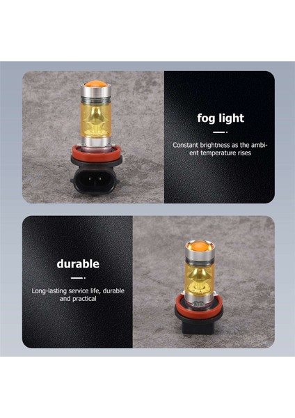 x Yüksek Güçlü LED Işıklar 100W H11 Sarı Sis Farı 20LED Işık (Yurt Dışından)