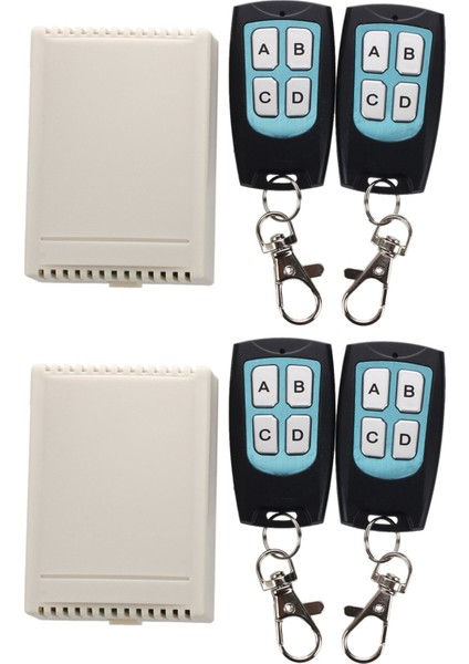 2x Dc 12V 4 Kanal Uzaktan Kumanda Anahtarı 2 Verici + Alıcı (Yurt Dışından)