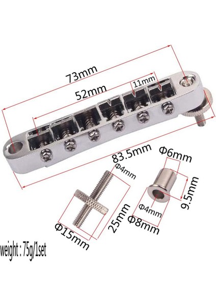 Lp Köprü Ayar O Matic Köprü Ayarlanabilir Krom Kaplama Gitar Köprüsü Gitar Müzikal Yedek Aksesuar (Yurt Dışından) fırsatları
