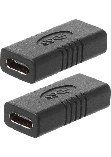 2x USB 3.1 Tip C Dişi Usb-C Uzatma Konnektör Adaptörü Dizüstü Bilgisayar Dönüştürücü Için Tablet Telefon (Yurt Dışından)