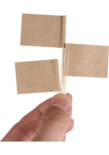 1000 Paket Boş Kürdan Bayrakları Kraft Kağıt Bayrak Kek, Gıda, Meyve, Parti Süslemeleri Için Peynir Işaretleyicileri Seçer (Yurt Dışından)