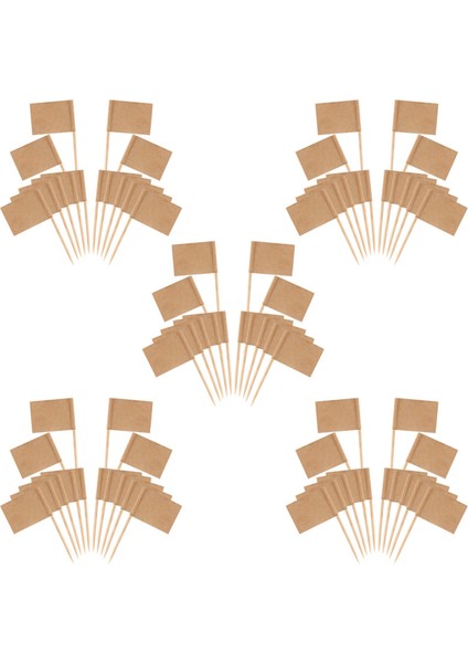 1000 Paket Boş Kürdan Bayrakları Kraft Kağıt Bayrak Kek, Gıda, Meyve, Parti Süslemeleri Için Peynir Işaretleyicileri Seçer (Yurt Dışından) fiyatları