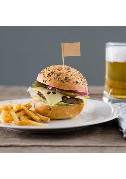 1000 Paket Boş Kürdan Bayrakları Kraft Kağıt Bayrak Kek, Gıda, Meyve, Parti Süslemeleri Için Peynir Işaretleyicileri Seçer (Yurt Dışından) modelleri