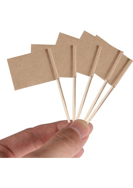 1000 Paket Boş Kürdan Bayrakları Kraft Kağıt Bayrak Kek, Gıda, Meyve, Parti Süslemeleri Için Peynir Işaretleyicileri Seçer (Yurt Dışından) indirimleri