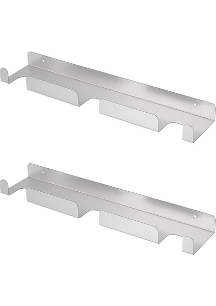 2x Pizza Küreği Rafı Paslanmaz Çelik Duvara Monte Pizza Küreği Tutucu (Yurt Dışından)