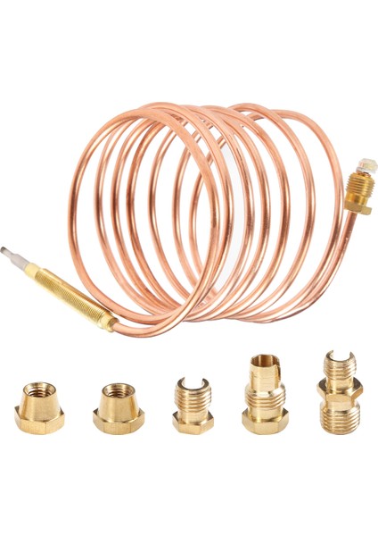 1500MM Gaz Sobası Üniversal Termokupl Kiti M6X0.75 Taşma Somunlu (Beş) Yedek Termokupl (Yurt Dışından) modelleri