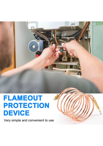 1500MM Gaz Sobası Üniversal Termokupl Kiti M6X0.75 Taşma Somunlu (Beş) Yedek Termokupl (Yurt Dışından) fırsatları