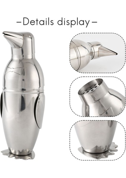 500 ml Kokteyl Shaker, Yaratıcı Penguen Paslanmaz Çelik Bar Barmen Içecek Mikser Shaker Pot, Şarap Şişesi, Şarap Aksesuarları (Yurt Dışından) indirimleri