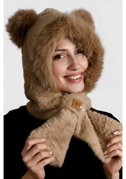 Kadın Kulaklıklı Boyun Bağlamalı Yumuşak Peluş Şapka fırsatları